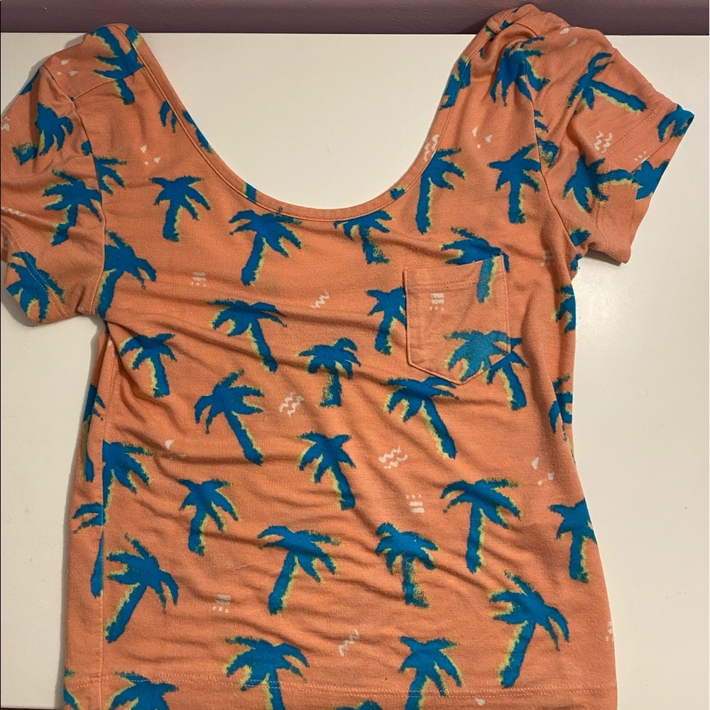 Nollie Pink Tropical Crop Top (Size S)